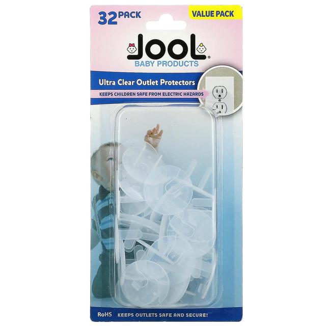 Jool Baby Products Jool vauvantuotteet, erittäin kirkkaat pistorasiasuojat, 32 kpl pakkaus on Productcaster.