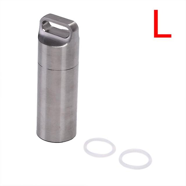 unbrand Waterproof Capsule Seal Bottle Outdoor Survival Pill Box Container Pill Tank L on Productcaster.