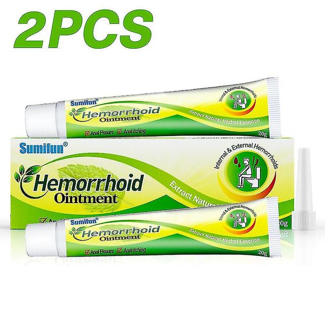 1/2 piezas de crema para hemorroides Cuidado suave natural Embolia de hemorroides Ungüento de hemorroides internas y externas 20g_GZYV 2pcs on Productcaster.