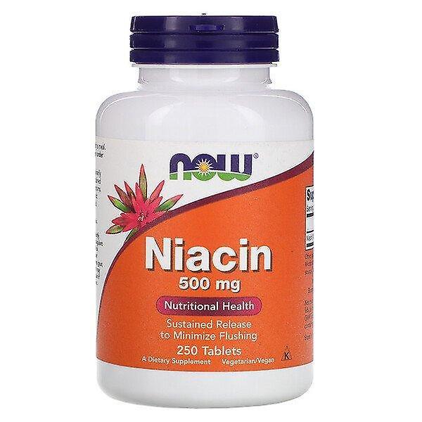 NOW Foods Nu Foods, Niacin, 500 mg, 250 Tabletter on Productcaster.