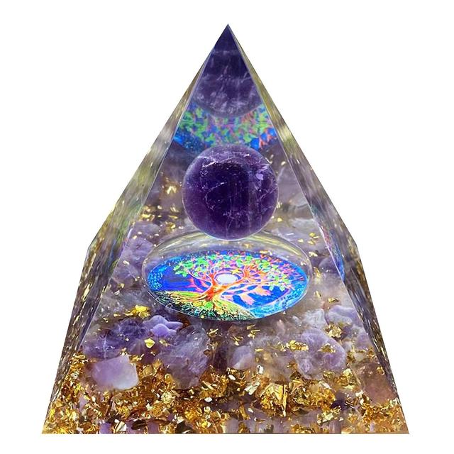 Crystal Pyramid Protection & Positive Energy Generator For Anxiety Relief B2 on Productcaster.