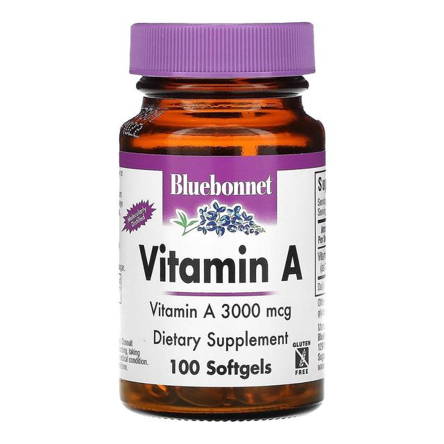 Bluebonnet Nutrition, Vitamin A, 3,000 mcg, 100 Softgels on Productcaster.