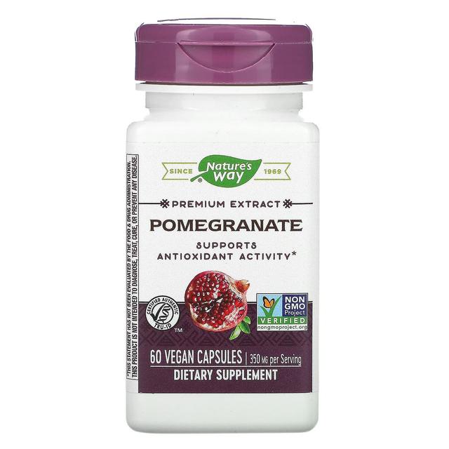 Nature's Way, Premium Extract, Pomegranate, 350 mg, 60 Vegan Capsules on Productcaster.