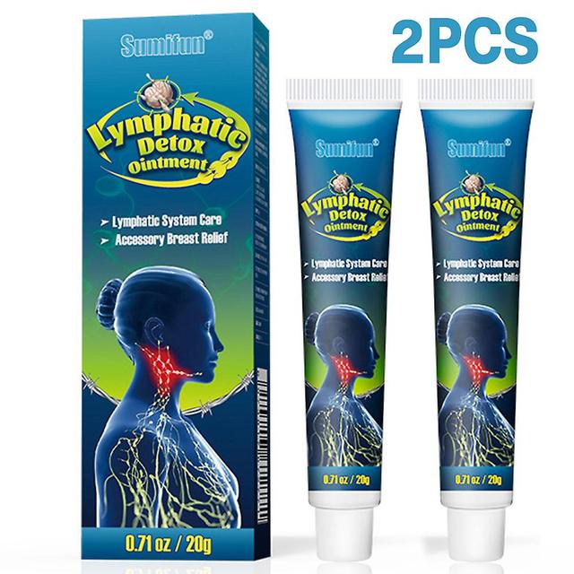 Kpaloft 1/2 stuks Lymfatische Detox Zalf Lymfecrème Lymfedrainage Anti-zwelling Behandeling Borst 2Pcs on Productcaster.