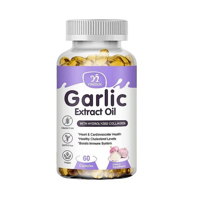 Visgaler Odorless Garlic Capsule Promotes Healthy Cholesterol Levels Immune System Support Garlic Extract Oil 1 Bottles 60 pcs on Productcaster.