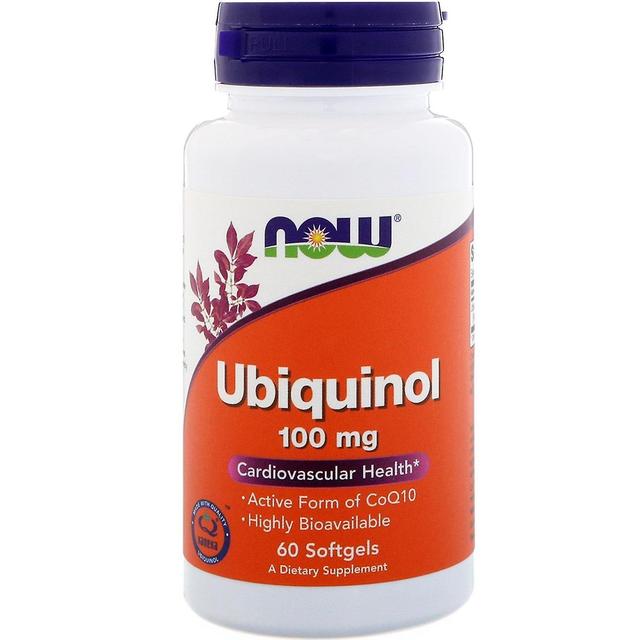 NOW Foods Now Alimentos, Ubiquinol, 100 mg, 60 Cápsulas gelatinosas on Productcaster.