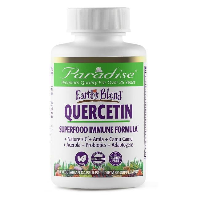 Paradise Herbs, Earth's Blend, Quercetin, Superfood Immune Formula, 90 Vegetaria on Productcaster.