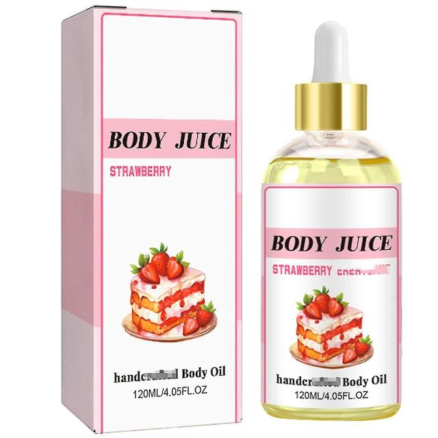 Shane Body Juice Oil, Body Juice Oil Strawberry Scent, Strawberry Shortcake Body Oil, 120ml Body Skin Tightening Massage Oil For Women 1Pcs on Productcaster.