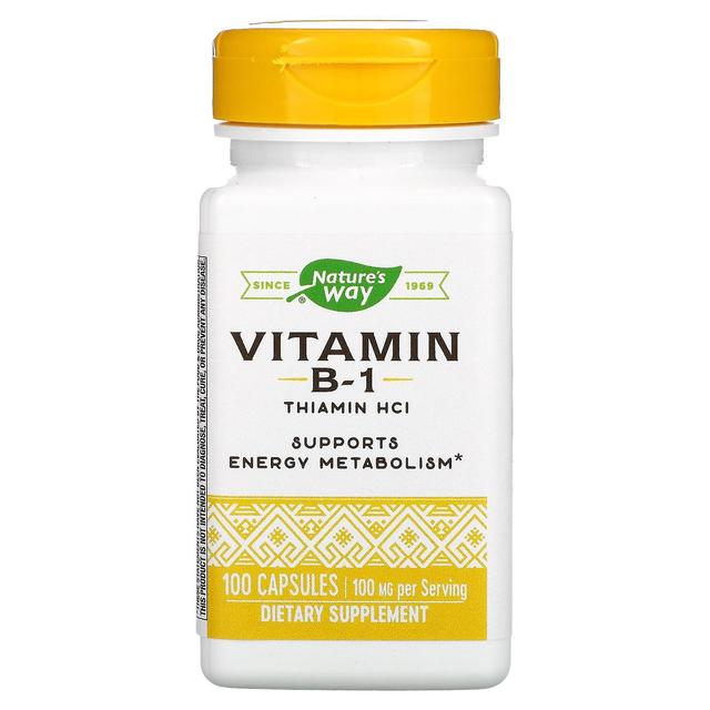 Nature's Way, Vitamina B-1, 100 mg, 100 Cápsulas on Productcaster.