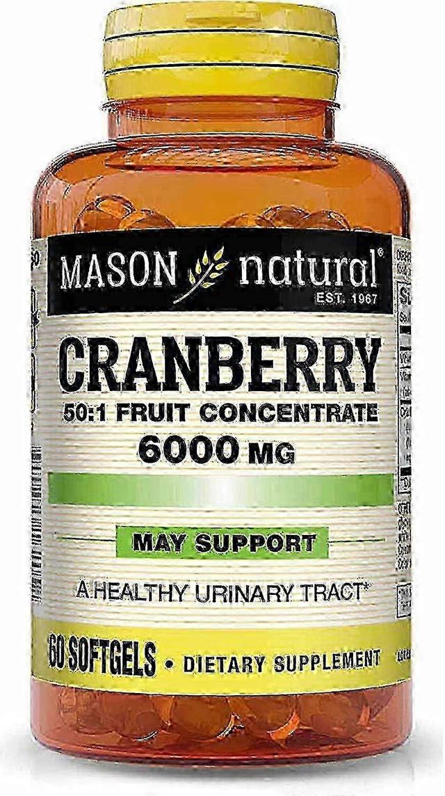 Mason Natural Mason prírodné brusnice super sila 6000 mg 50:1, softgels, 60 ea on Productcaster.