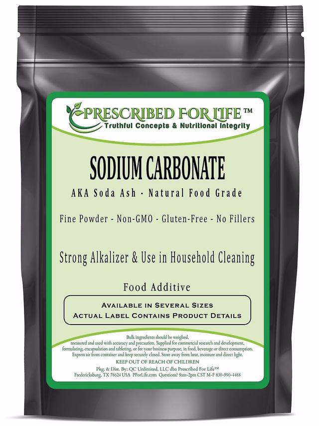 Prescribed For Life Carbonato de sódio-natural grau 100 anidro pó-Soda Ash 2 kg (4.4 lb) on Productcaster.