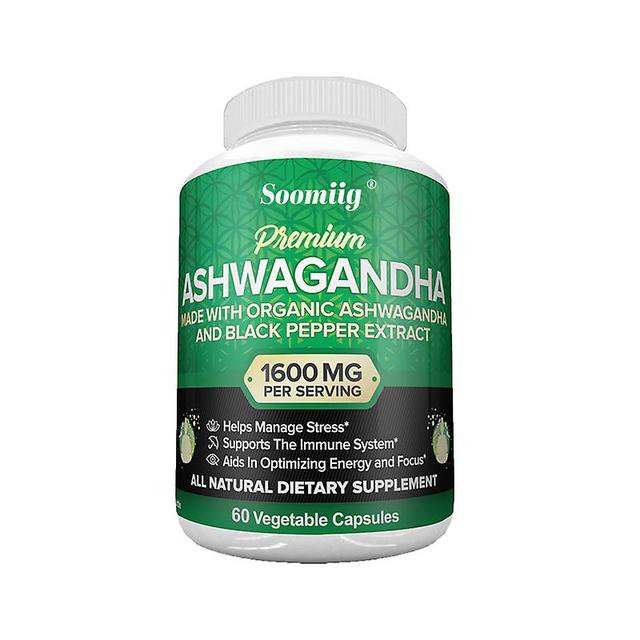 Visgaler Ashwagandha Capsules-with Black Pepper-promotes Emotional Relaxation,calm And Focus,relieves Stress,supports The Immune System 60capsule-A... on Productcaster.