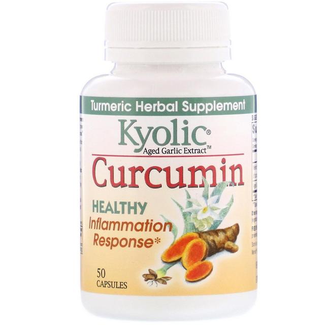 Kyolic, Aged Garlic Extract, Inflammation Response, Curcumin, 50 Capsules on Productcaster.