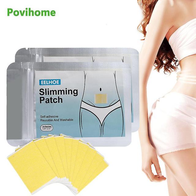 Qian 10pcs Herbal Slimming Patch Lose Weight Thigh Arm Abdomen Cellulite Removal Fat Burning Body Detox Shaping Medical Plaster on Productcaster.