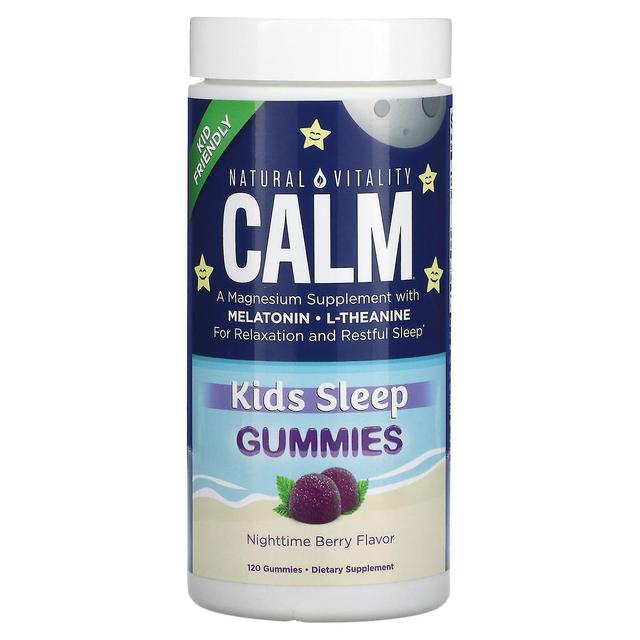 Natural Vitality Vitalidade Natural, CALM, Kids Sleep Gummies, Baga Noturna, 120 Gummies on Productcaster.