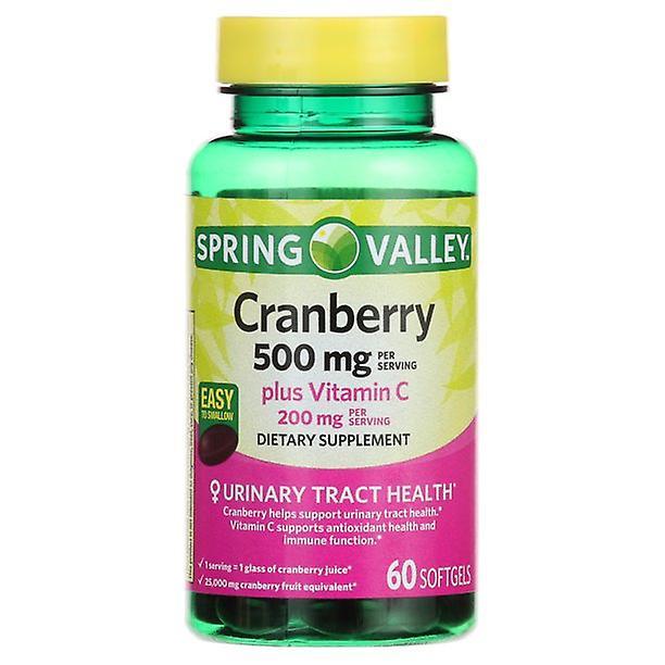 Spring valley cranberry dietary supplement softgels, 500mg, 60 count on Productcaster.