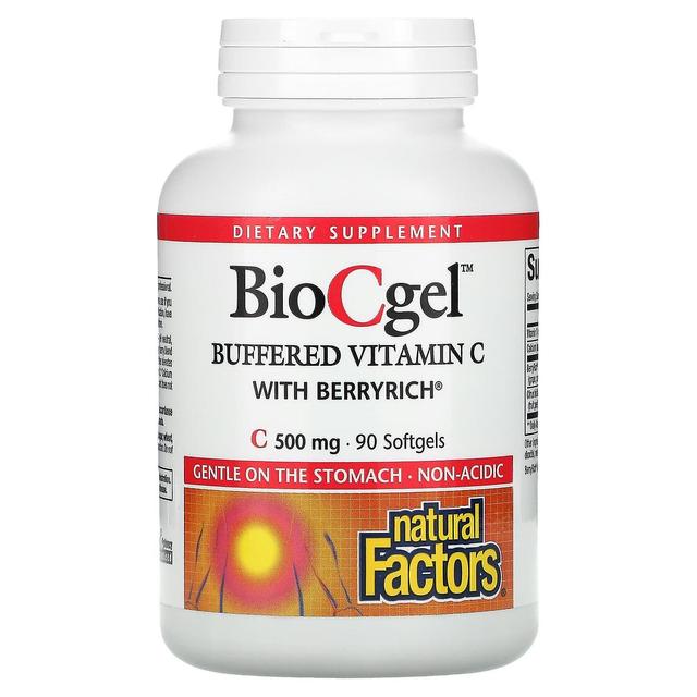 Natural Factors Naturlige faktorer, BioCgel, Buffered C-vitamin med BerryRich, 500 mg, 90 Softgels on Productcaster.