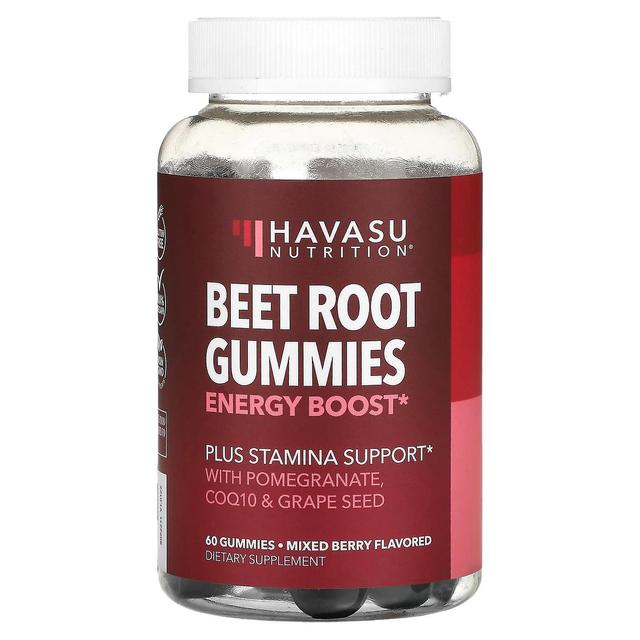 Havasu Nutrition, Beet Root Gummies, Mixed Berry, 60 Gummies on Productcaster.