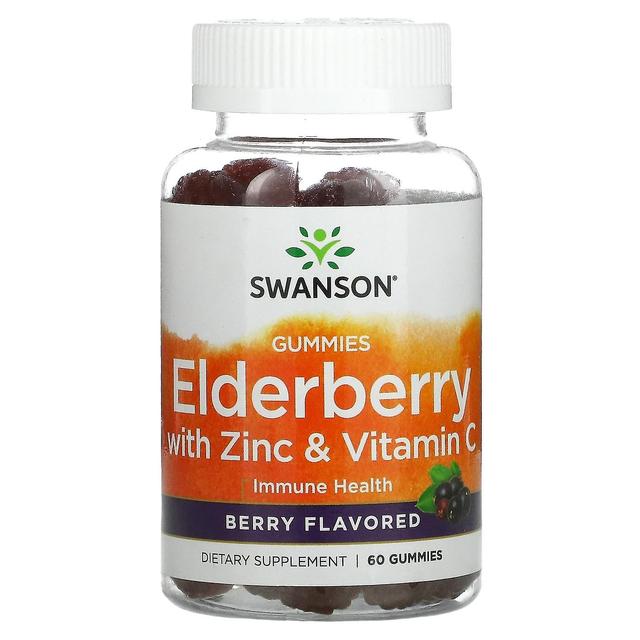 Swanson, Elderberry With Zinc & Vitamin C, Berry, 60 Gummies on Productcaster.