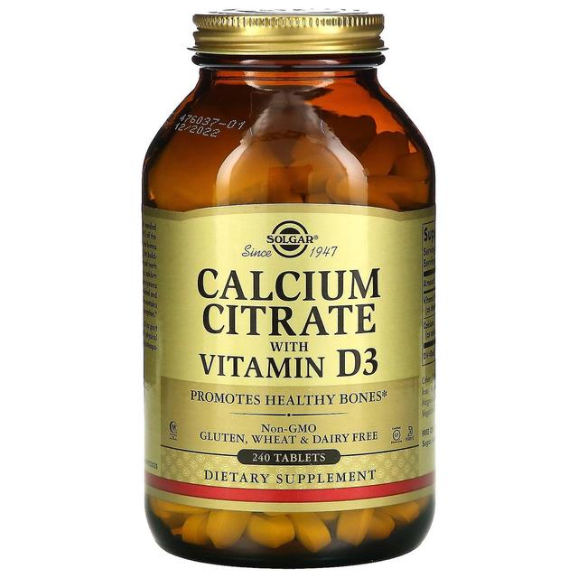 Solgar, Calcium Citrate with Vitamin D3, 240 Tablets on Productcaster.