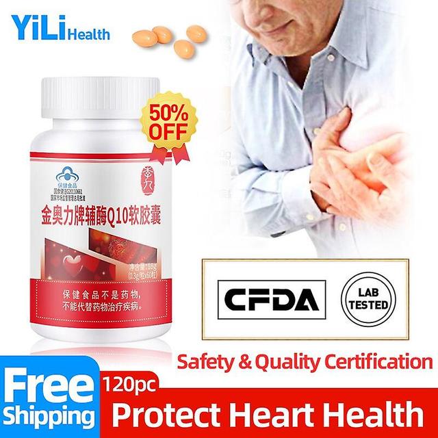 Coscelia Coenzyme Q10 Cardiovascular Capsules Coq10 Supplement Softgels Support Anti Aging Heart Health Care Improve Non-gmo Cfda Approve 1bottle 60pc on Productcaster.