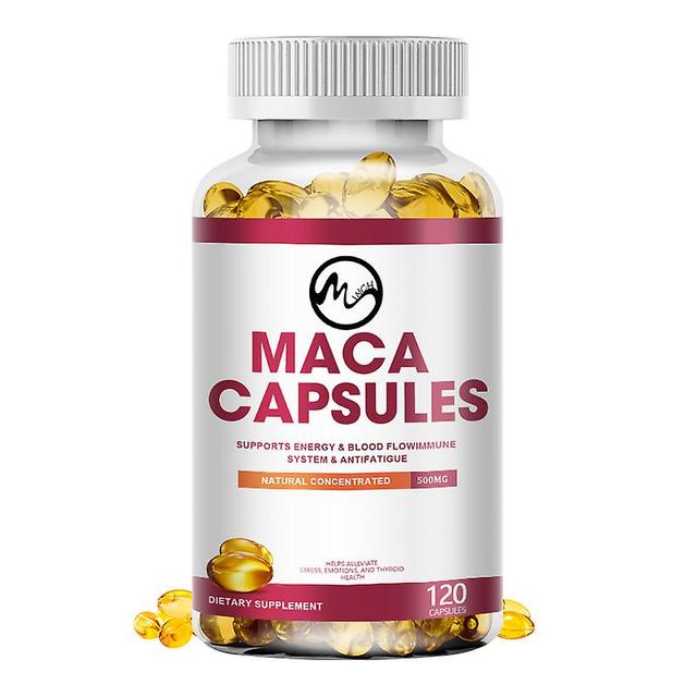 Tib Maca Root 500mg With Ashwagandha Serving Capsules Peruvian Pure Gelatinized Supports Reproductive Health Natural Energizer 120 capsules on Productcaster.