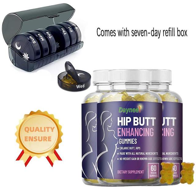 Butt And Butt Enhancement Gummies og Butt Enhancement Capsules med 7-dages Supplement Box 3PCS on Productcaster.