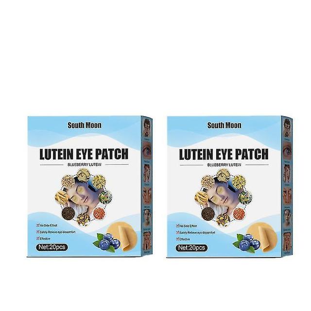 20/40pcs Blueberry Lutein Eye Patches Relieves Discomfort Dry Eyes Astringent Fatigue Colour 40pcs on Productcaster.