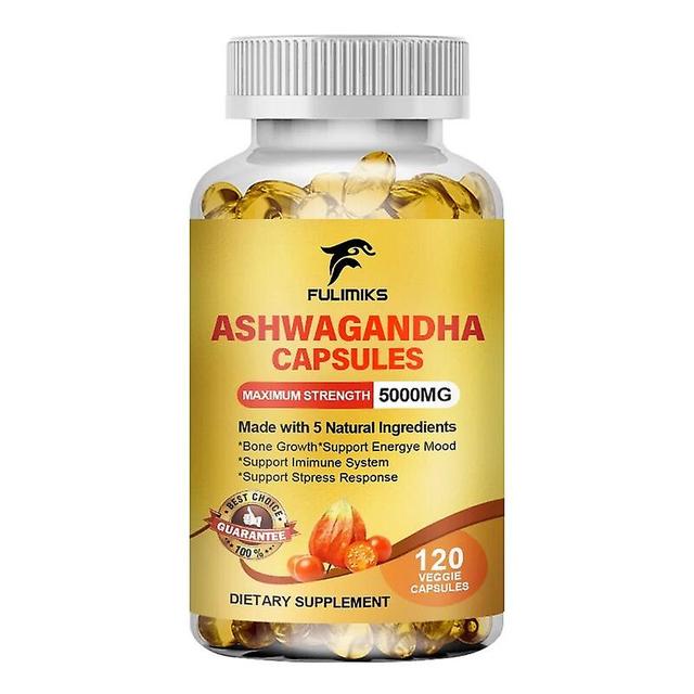 Venalisa 5000mg Ashwagandha Extract Capsules Help Deep Sleep Health Brain and Memory and Mental Stress Support Dietary Supplement 1 Bottles 60Pcs on Productcaster.