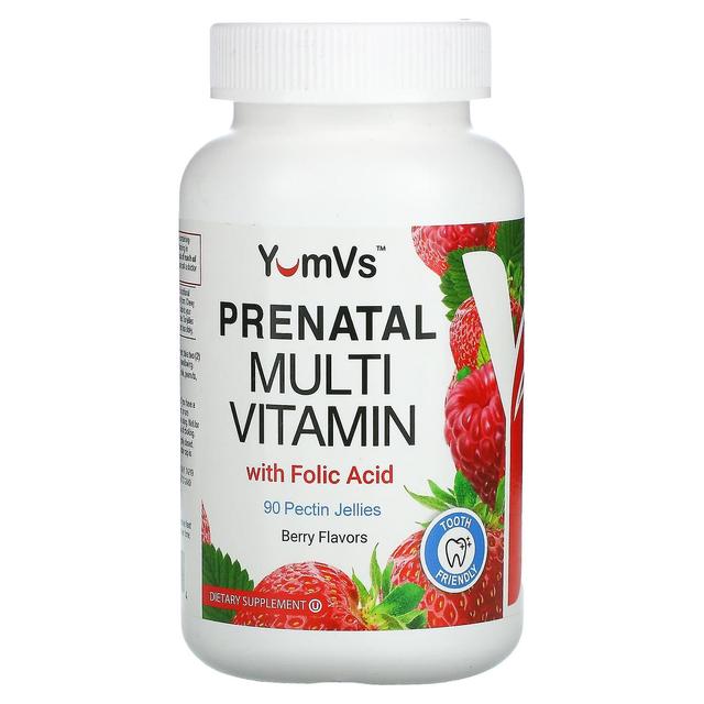 Yum-V's Yum-Vs, PreNatal Multivitamin with Folic Acid, Berry, 90 Pectin Jellies on Productcaster.