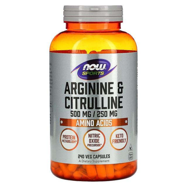 NOW Foods, Sports, Arginine & Citrulline, 240 Veg Capsules on Productcaster.