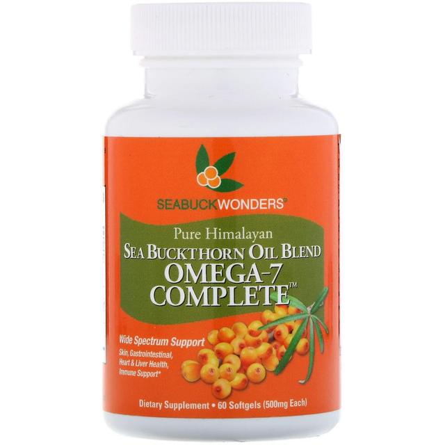 SeaBuckWonders, Omega-7 Complete, Sea Buckthorn Oil Blend, 500 mg, 60 Softgels on Productcaster.