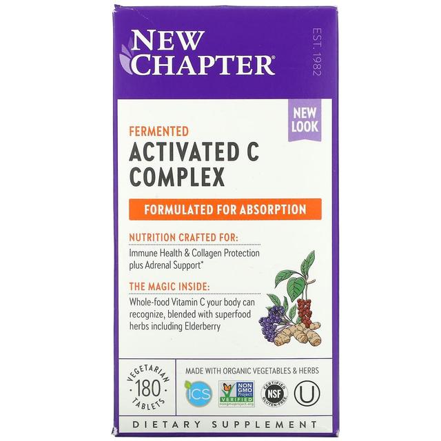 New Chapter Novo Capítulo, Complexo C Ativado Fermentado, 180 Comprimidos Vegetarianos on Productcaster.