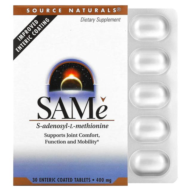 Source Naturals, SAMe, 400 mg, 30 magensaftresistente Tabletten on Productcaster.