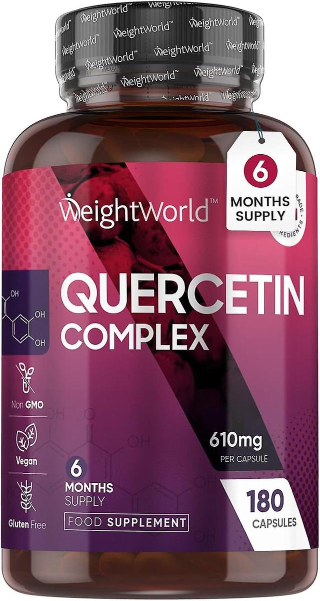 Quercetin Complex 180 Capsules 610 mg Immune Health and High Strength Supplement By WeightWorld on Productcaster.