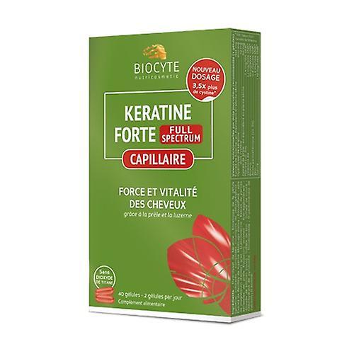 Biocyte Keratin forte fuldspektret 40 kapsler on Productcaster.