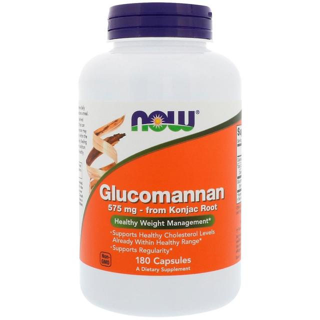 Now Foods, glukomannaani, 575 mg, 180 kapselia on Productcaster.