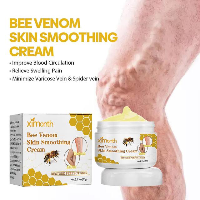 Ximonth Bee Venom Vein Repair Cream Relieves Leg Pain And Swelling, Smoothes Blood Vessel Bulges And Vein Care Cream Massage Oil1pcs) 1PCS on Productcaster.