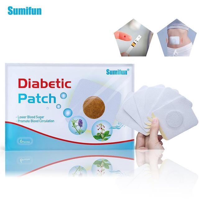 4 Type Of Sumifun 6pcs/bag Diabetic Patch Stabilizes Blood Sugar Balance Glucose Content Natural Herbs Diabetes Plaster Rose Red on Productcaster.