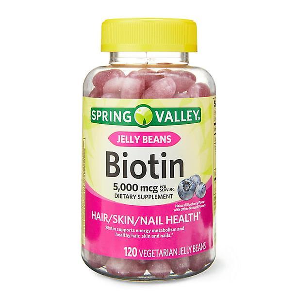 Spring Valley Biotín z jarného údolia, 5 000 mcg doplnku vegetariánskej želé, 120 počet on Productcaster.