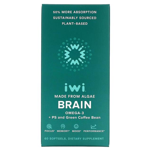 iWi, Brain, Omega-3 + PS ja Green Coffee Bean, 60 pehmeää geeliä on Productcaster.