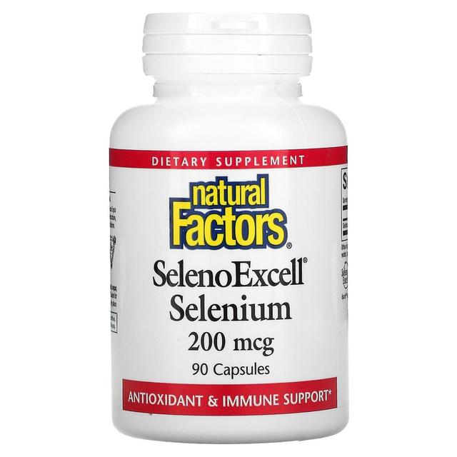 Natural Factors, SelenoExcell, Selenium, 200 mcg, 90 Capsules on Productcaster.