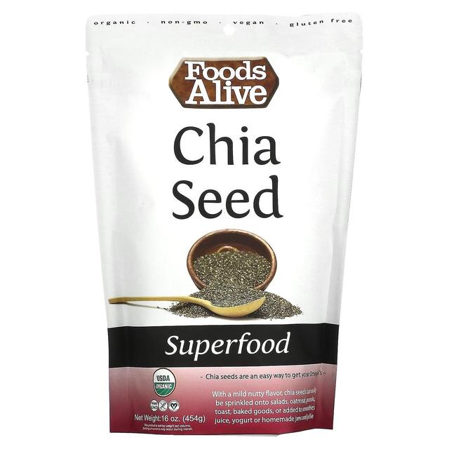 Foods Alive, Superfood, Biologisch Chiazaad, 16 oz (454 g) on Productcaster.