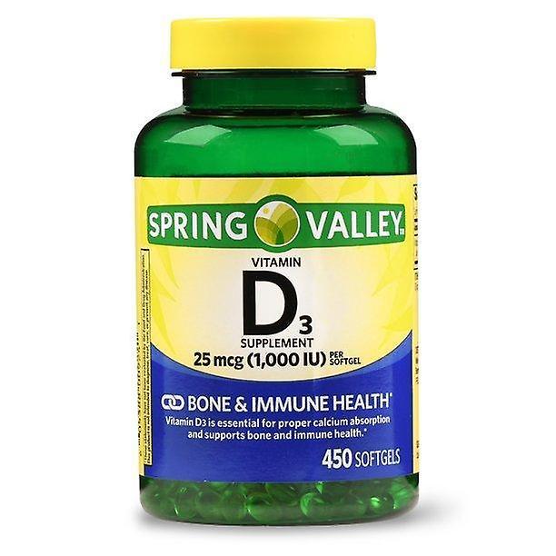 Spring Valley Vale da Primavera vitamina d3 softgels, 1000 iu, 450 contagem on Productcaster.