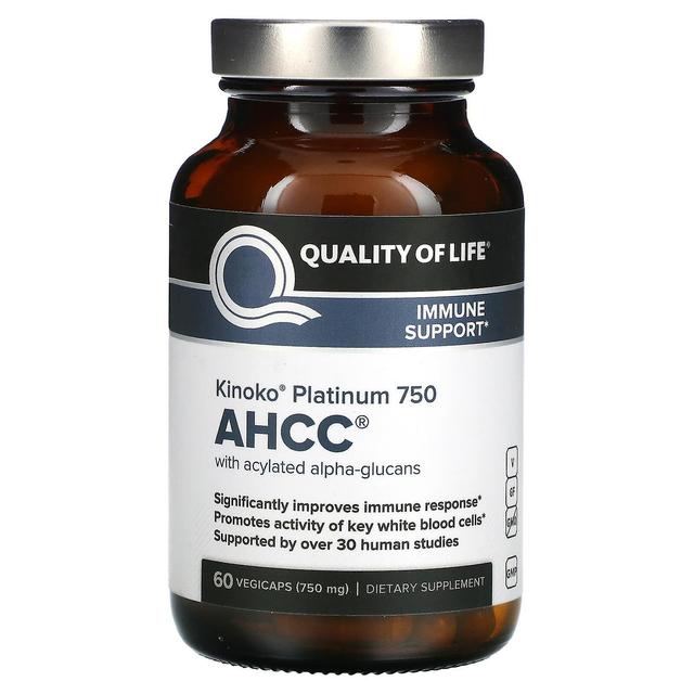 Quality of Life Labs, Kinoko Platinum AHCC, 750 mg, 60 Vegicaps on Productcaster.