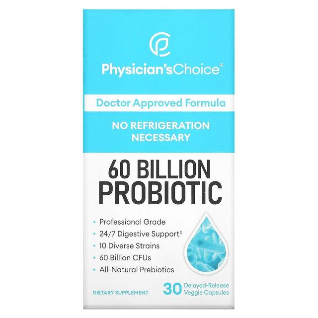 Physician's Choice, 60 Billion Probiotic, 30 Delayed-Release Veggie Capsules on Productcaster.