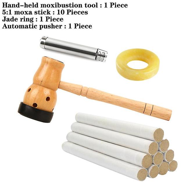 Jimonzi Handhold Moxa Stick Burner Jade Navel Moxibustion Nature Mugwort Herbal Warm Uterus Chinese Medicine Warm Acupunture Meridian 4 on Productcaster.