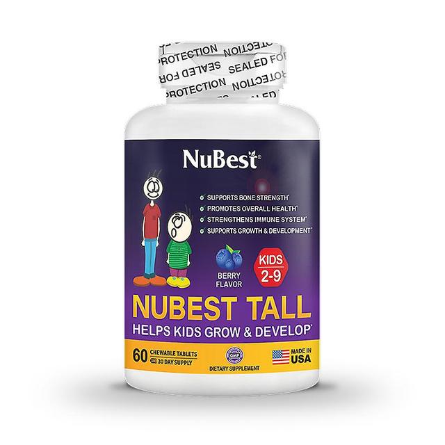 NuBest Tall Kids, Super Height Growth, Multivitamins For Kids Ages 2-9, Berry Flavor, 60 Chewable Tablets on Productcaster.