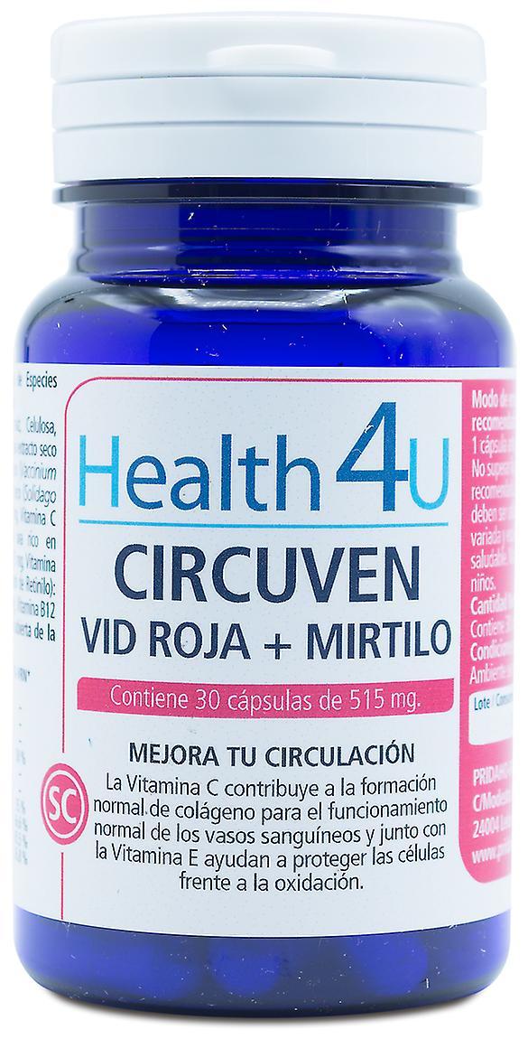 Health 4U Circuven Red Vine + Blackbird 30 Capsules of 515 mg 35 gr on Productcaster.