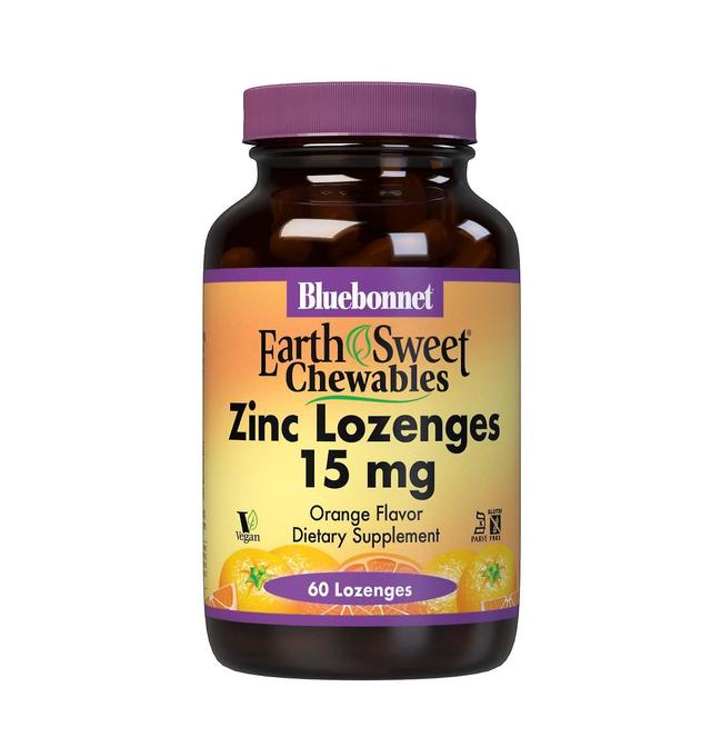 Bluebonnet EarthSweet Chewables Zinc 15mg Orange 60 Lozenges on Productcaster.